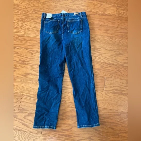 Bleu size 10 blue denim capri with stretch New With Tags - Picture 4 of 12